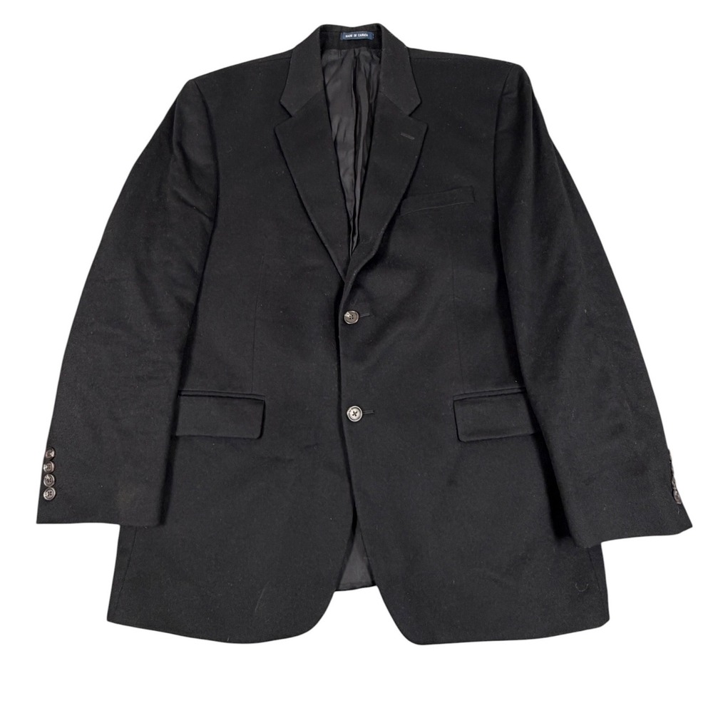 Ralph Lauren Vintage Black Cashmere Wool Blazer Men's 42R (46R) Formal